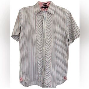 Tommy Hilfiger men's striped short sleeve shirt size L
